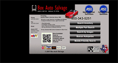 Desktop Screenshot of boxautosalvage.net